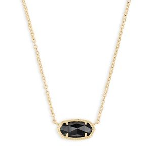 Kendra Scott Elisa Gold Necklace Black Opaque Gls
